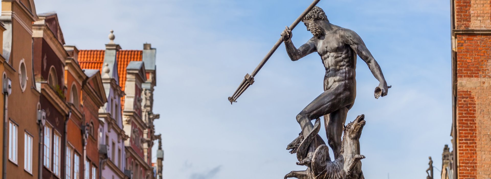 Sculpture of Neptune with trident